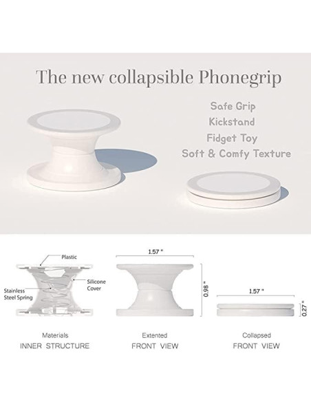 Soporte Plegable para Teléfono TEGEEM Rosa 360 - Paquete de 3