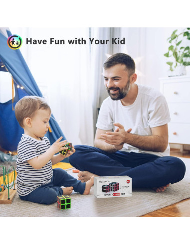 Conjunto de Cubos de Velocidad Vdealen 2x2 y 3x3 - Juguetes de Rompecabezas