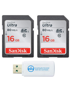 Paquete de 2 Tarjetas de Memoria SanDisk Ultra 16GB UHS-I