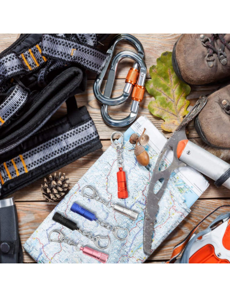 10 Llaveros Linterna LED Mudder Portátiles 4x1.2cm Batería Incluida