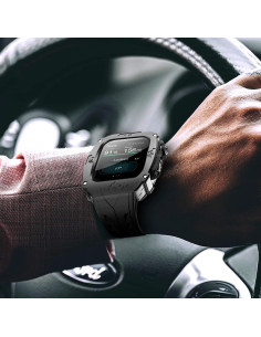 Funda de metal de lujo GLuYuan para Apple Watch 44mm 45mm 2