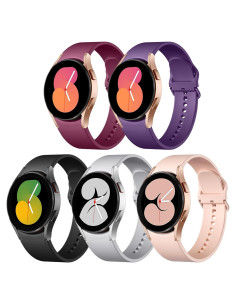 Lerobo 5 Pack Bandas Silicona para Galaxy Watch 7 6 5 4 40mm 44mm
