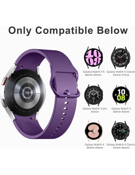 Lerobo 5 Pack Bandas Silicona para Galaxy Watch 7 6 5 4 40mm 44mm