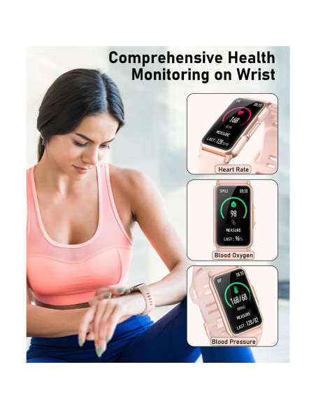 Reloj Inteligente Bestinn de Fitness Rosa 1.47" Monitoreo Salud