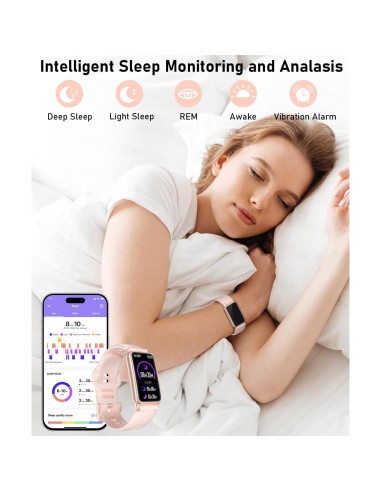 Reloj Inteligente Bestinn de Fitness Rosa 1.47" Monitoreo Salud
