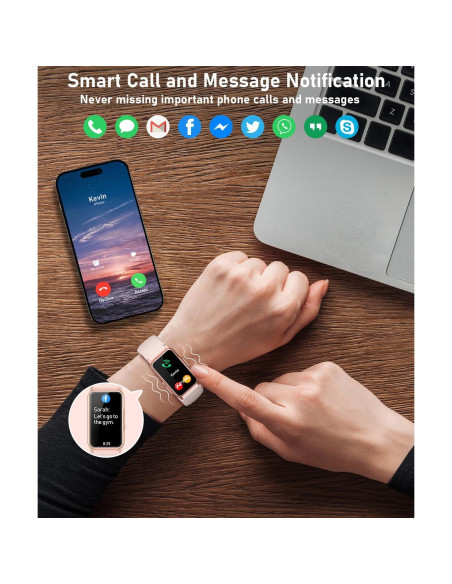 Reloj Inteligente Bestinn de Fitness Rosa 1.47" Monitoreo Salud