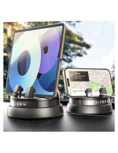 Soporte para Teléfono Móvil LISEN 360 Negro, Ajustable