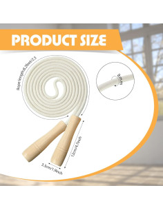 Cuerda de Saltar Ajustable Hungdao para Niños 2.5m 4 Pcs 2