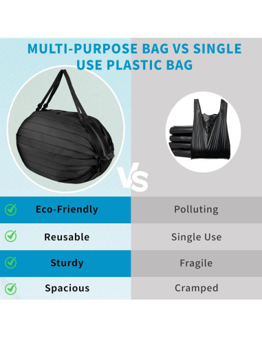 Bolsa de Compras Plegable Yonage Oxford 15 kg 72.1x45.7 cm