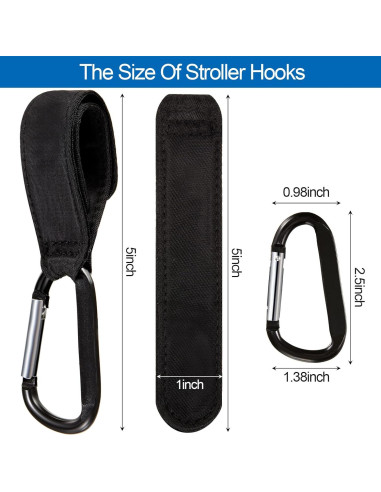 6 Ganchos Multifuncionales para Carritos de Bebé Tuanse