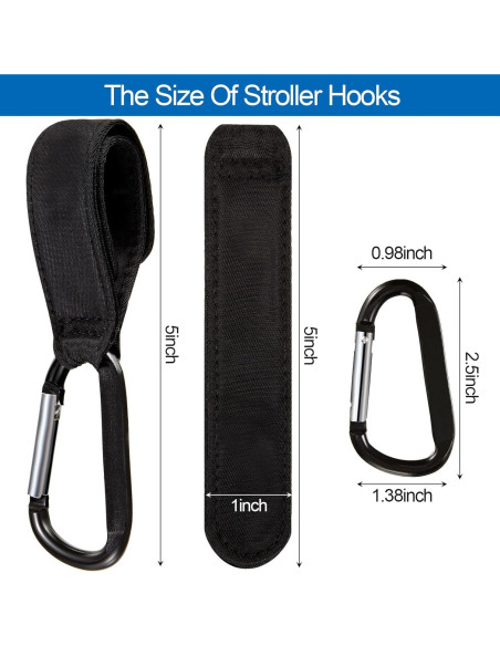 6 Ganchos Multifuncionales para Carritos de Bebé Tuanse