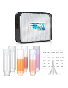 Juego de 13 Botellas de Viaje Domthent 29.57ml A Prueba de Fugas