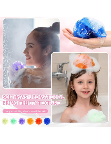 Esponjas de Ducha Loofah Raiten 36 Pack Colores Asortidos 7.62 cm