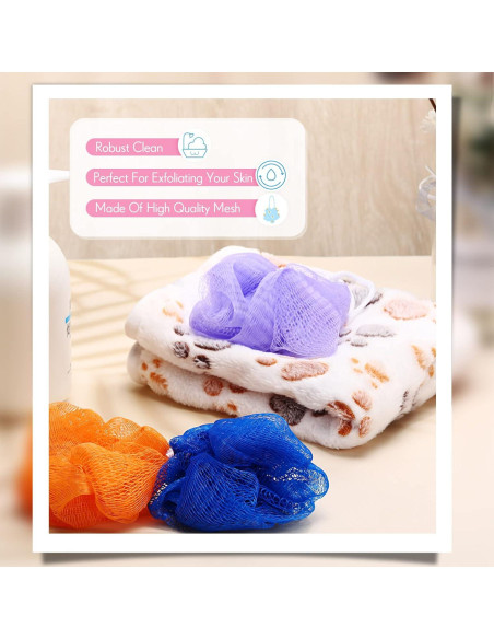 Esponjas de Ducha Loofah Raiten 36 Pack Colores Asortidos 7.62 cm