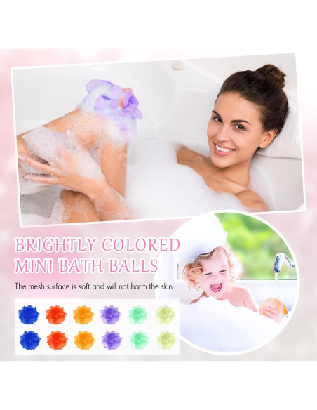 Esponjas de Ducha Loofah Raiten 36 Pack Colores Asortidos 7.62 cm