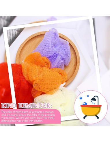 Esponjas de Ducha Loofah Raiten 36 Pack Colores Asortidos 7.62 cm