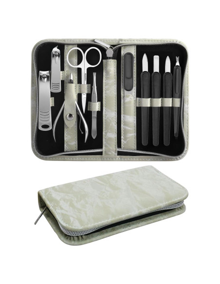 Juego de Manicura y Pedicura Sopolise 10 Piezas Verde Claro