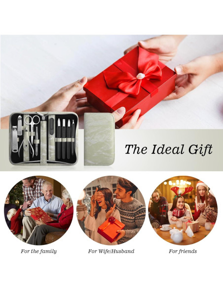 Juego de Manicura y Pedicura Sopolise 10 Piezas Verde Claro