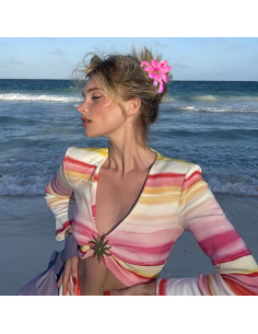 Clip de Cabello Grande Miniluck 6PCS Colorido para Mujeres 2