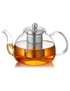 Tetera de Vidrio Borosilicato DOPUDO 1200ml con Infusor