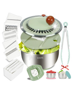 Escurridor de Ensalada SODPE Acero Inoxidable 4.5L 5 Cuchillas