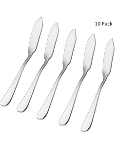 Espátula de Mantequilla Qtopun Acero Inoxidable Paquete de 10 2