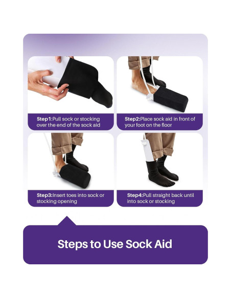 Ayuda para Ponerse Calcetines Kekoy - Blanco, 10.2 cm