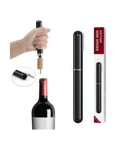 Sacacorchos de Vino IPEROT con Cortador de Foil - Negro