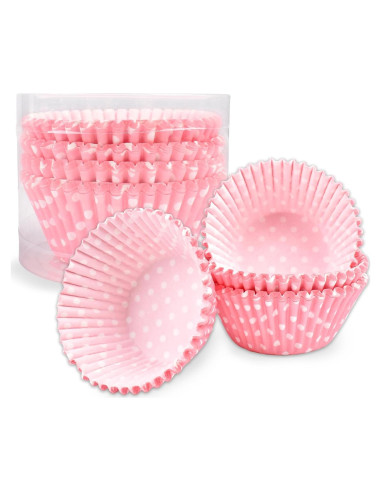 Forros de Cupcake Desechables JEPELUS 100pcs Lunares 5cm