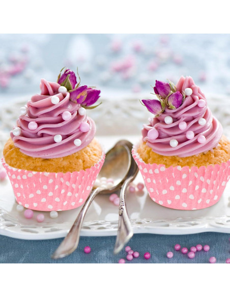 Forros de Cupcake Desechables JEPELUS 100pcs Lunares 5cm