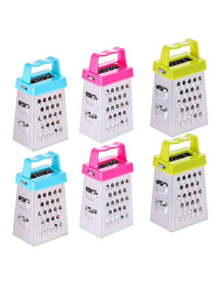 Rallador de Queso de Mano Josojoou 6PCS Acero Inoxidable Rallador de Queso de Mano Josojoou 6PCS Acero Inoxidable