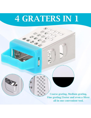 Rallador de Queso de Mano Josojoou 6PCS Acero Inoxidable