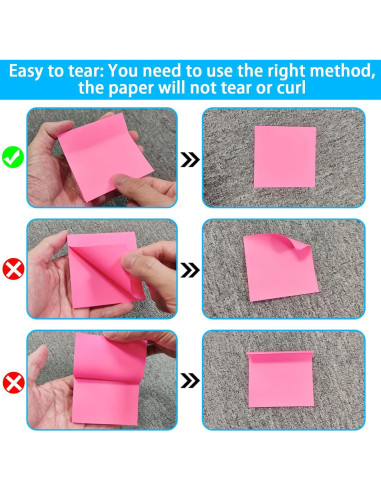 Notas Adhesivas Tesdluy 3x3 cm 16 Blocs Colores Brillantes