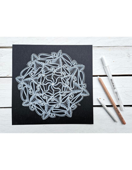 Conjunto de 3 bolígrafos de gel blanco SAKURA Gelly Roll