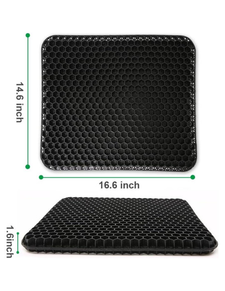 Cojín de Gel para Asientos Helishy Estándar 42x37 cm Transpirable