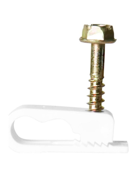 Clips de Tornillo Flexibles Skywalker 100 Unidades Blanco