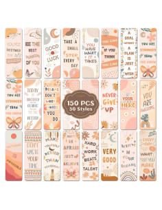 150 Marcadores de Libros Motivacionales Boho Zheyistep