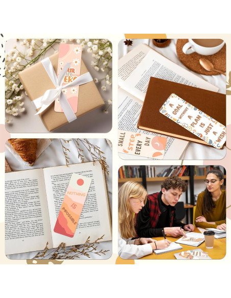 150 Marcadores de Libros Motivacionales Boho Zheyistep