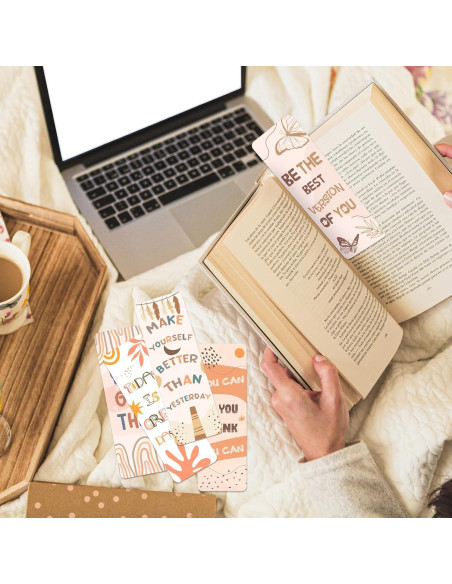 150 Marcadores de Libros Motivacionales Boho Zheyistep
