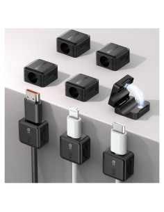 Organizador de Cables Magnético EIZLXQ 8 Piezas Negro