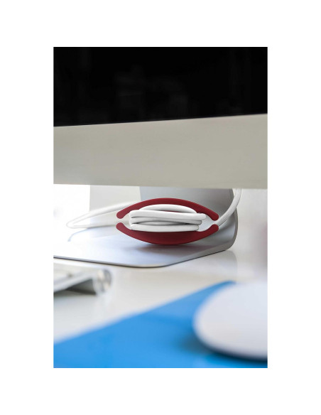 Enrollador de Cables Grande Bobino Rojo 28x5x1 cm