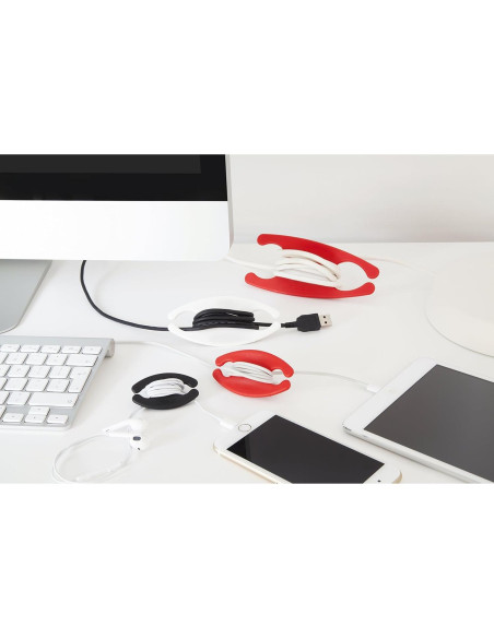 Enrollador de Cables Grande Bobino Rojo 28x5x1 cm