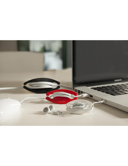 Enrollador de Cables Grande Bobino Rojo 28x5x1 cm