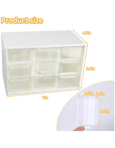 Organizador de Cajones Mini STILTOOL 2PCS 9 Cajones Transparente 2