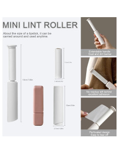 Mini Rodillo Quitapelusas Vontigo con 30 Hojas Adhesivas 2