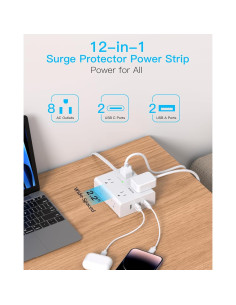 Cable de Extensión 3m One Beat con 8 Salidas y 4 USB 2