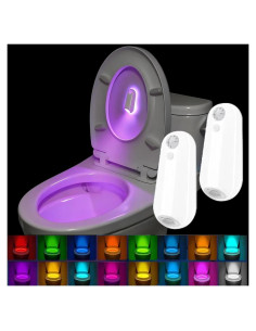 Luz Nocturna para Inodoro Jaypurling Recargable RGB 2 Pzas