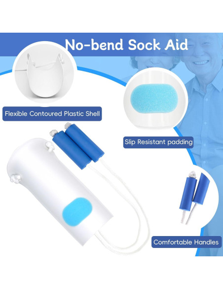 Asistente para Ponerse Calcetines Yitobecka Blanco - Sin Agacharse