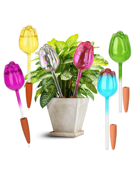 Esferas de Riego Automático 6 Pack - Vidrio para Plantas