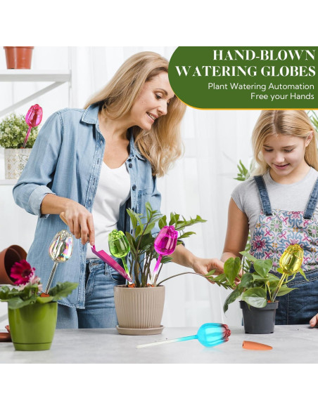 Esferas de Riego Automático 6 Pack - Vidrio para Plantas